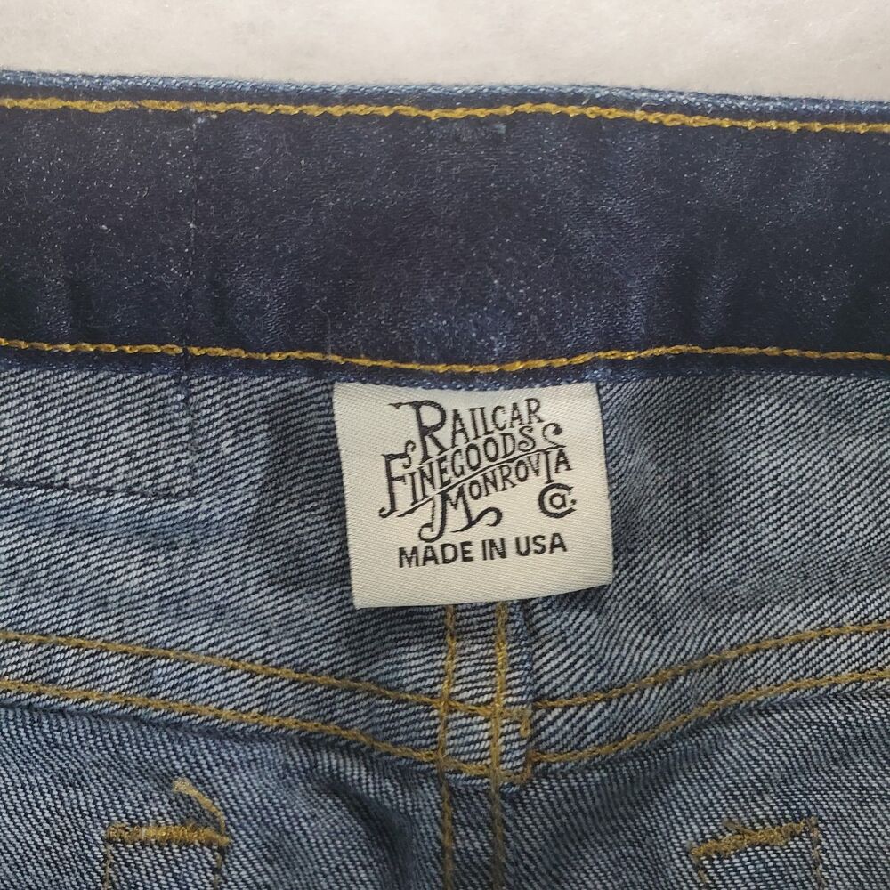 sz 27 Railcar Selvedge Denim Fine Goods Jeans Skinny Stretch Dark Wash 27x30 - Picture 5 of 11